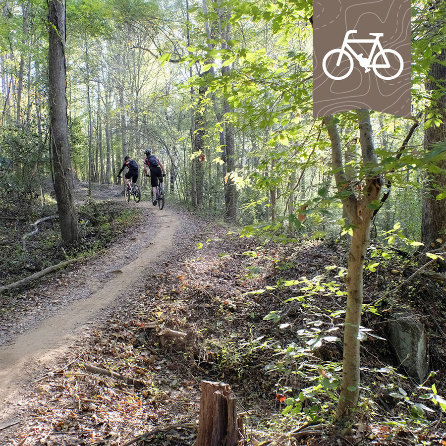 Biking rails Carolina thread trail